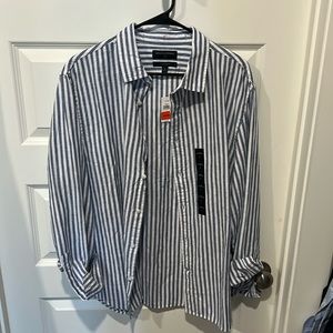 Men’s - Banana Republic - Linen and Cotton - Striped Shirt